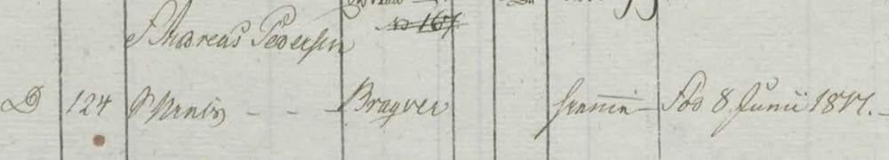 Udklip fra lægdsrulle for lægd 32 i Vejle Amt 1818