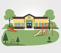 En skole og skolegård
